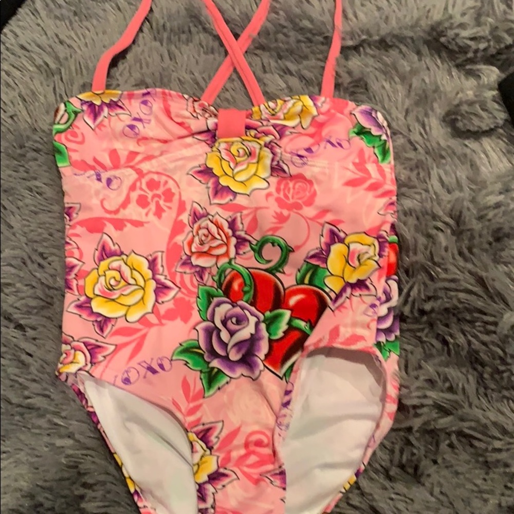 💰NWT little girls one piece swimsuit xoxo sz 4